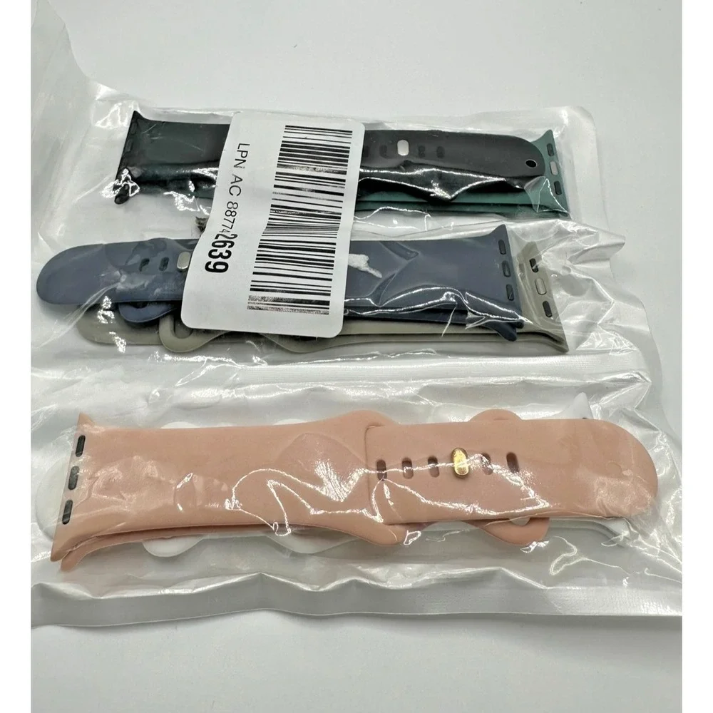Silicone Sport Watch Bands 6 Pack Compatible with Apple Watch 38-49mm Series